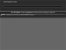 Tablet Screenshot of nanowater.com